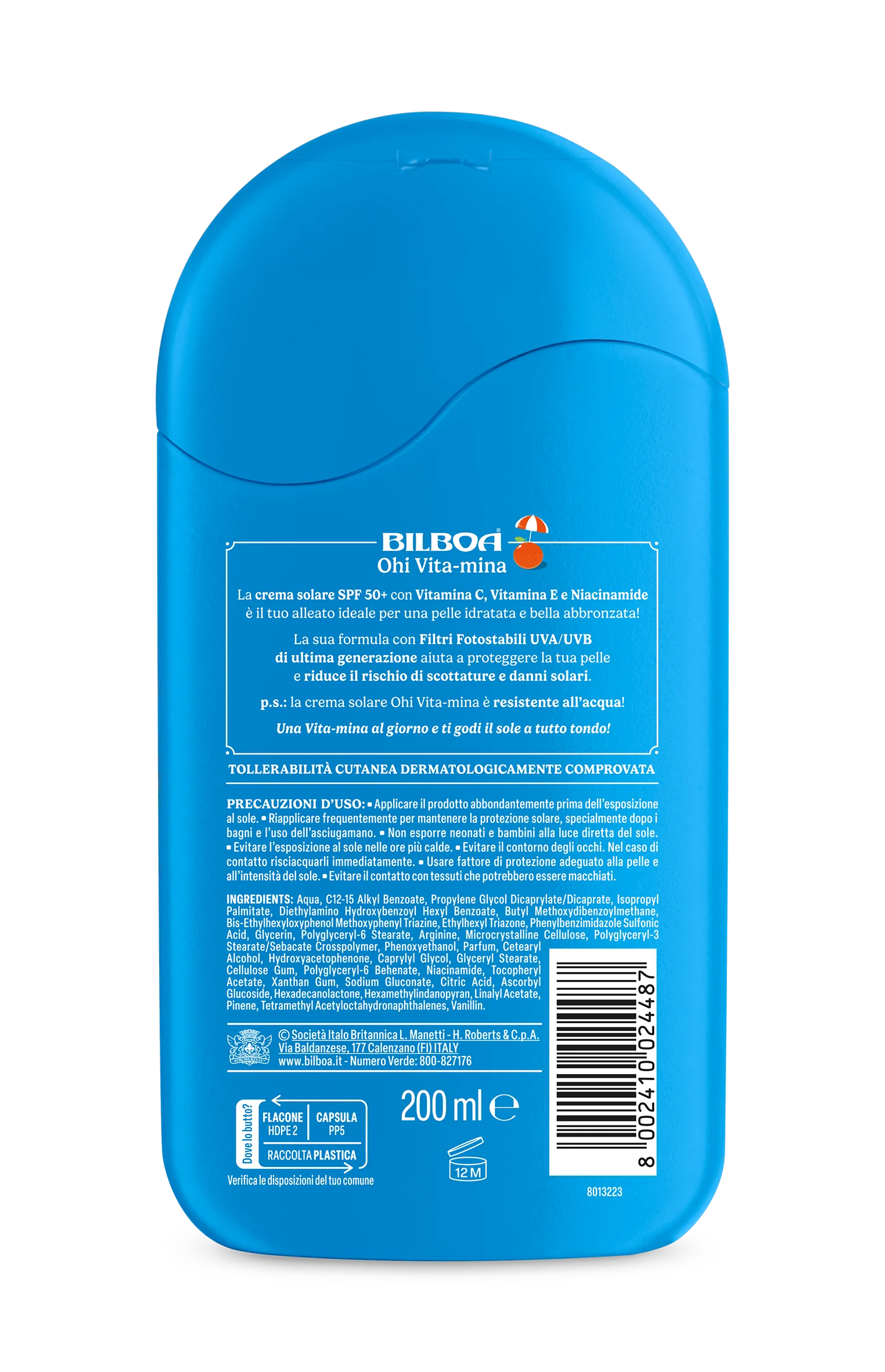 Bilboa Burrocacao Latte Spf50+ 200 Ml