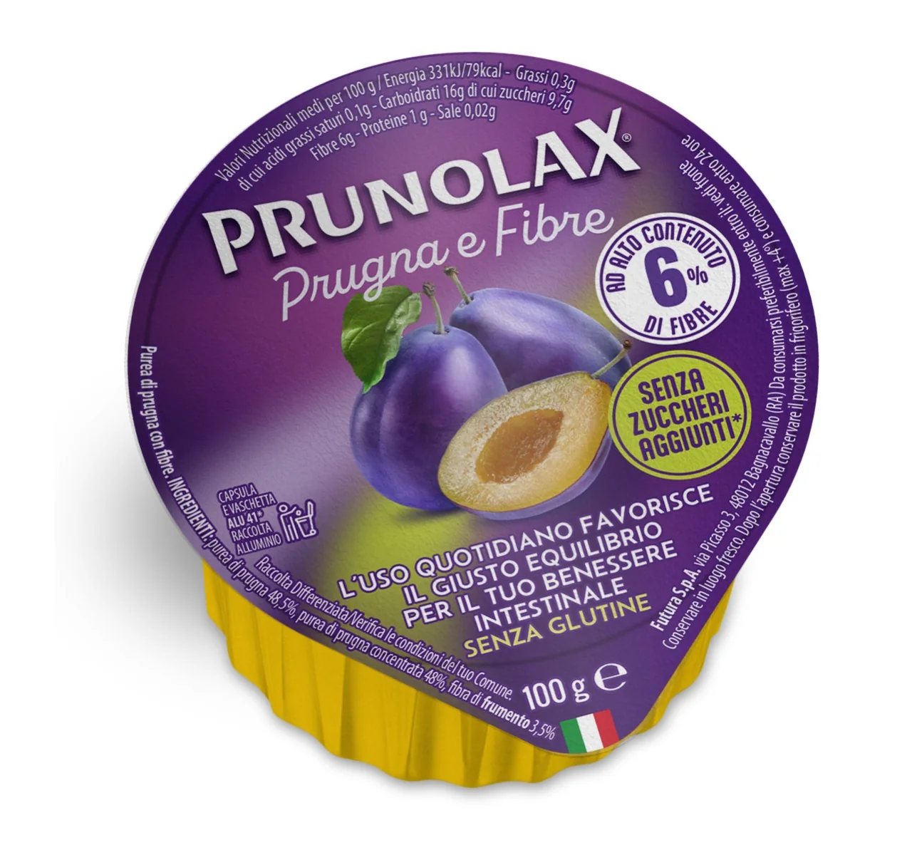 Prunolax Prugna Fibre Vaschetta 100G