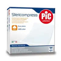 Pic Stericompress Compresse di Garza Sterili Cotone 10x10 cm 50 Pezzi