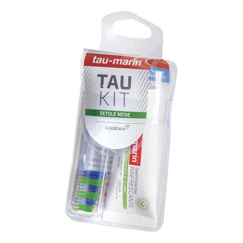Tau-Marin Spazzolino Medio Componibile + Dentifricio 20 ml Kit Da Viaggio