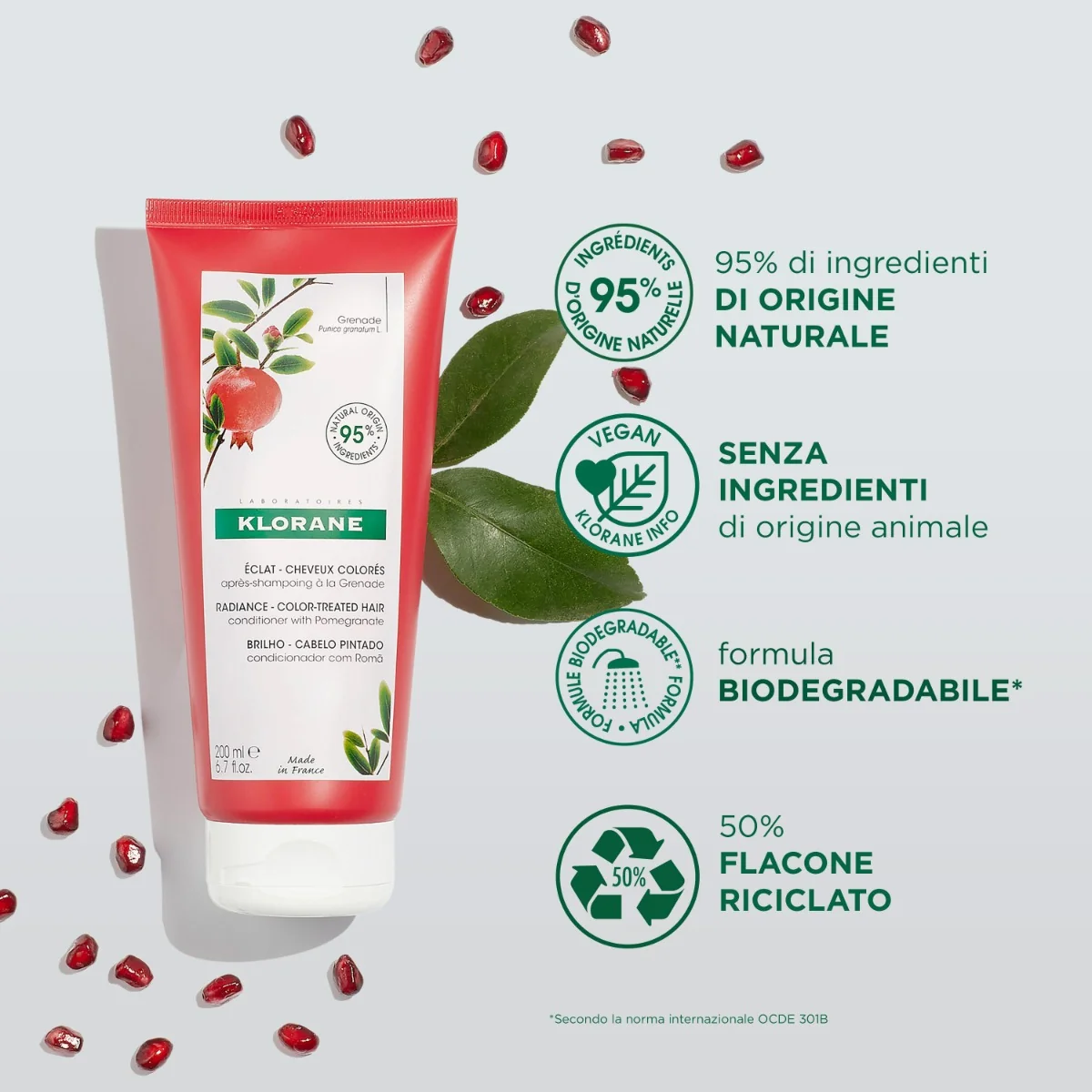 Klorane Balsamo Melograno 200 Ml Capelli Colorati