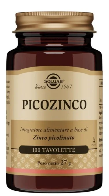 Solgar Picozinco 100 Tavolette Sistema Immunitario