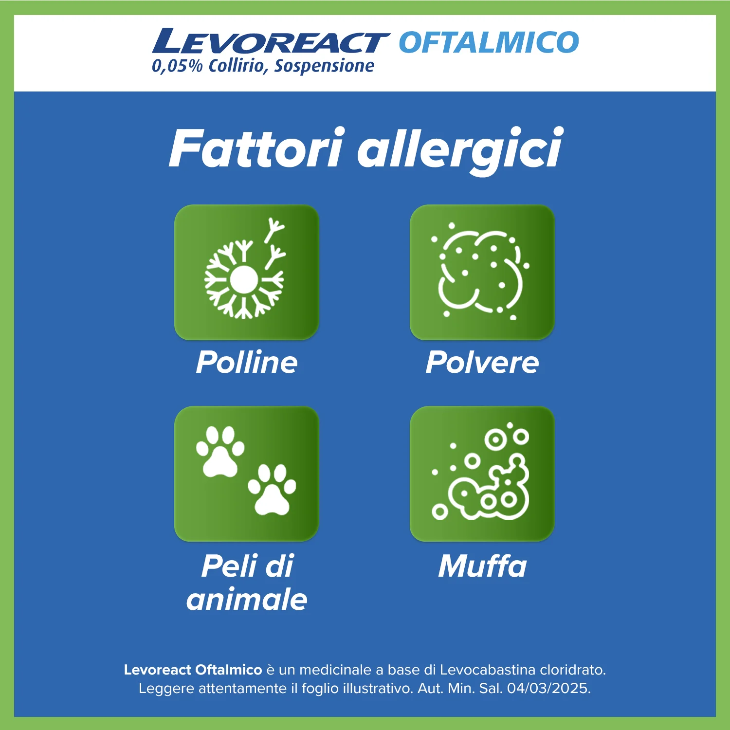 Levoreact Collirio Per Occhi 4 Ml Congiuntivite Allergica