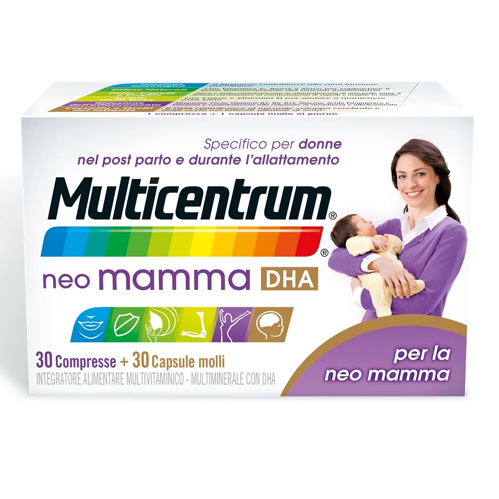 Multicentrum Neo Mamma DHA 30 + 30 Integratore Vitamine e Minerali