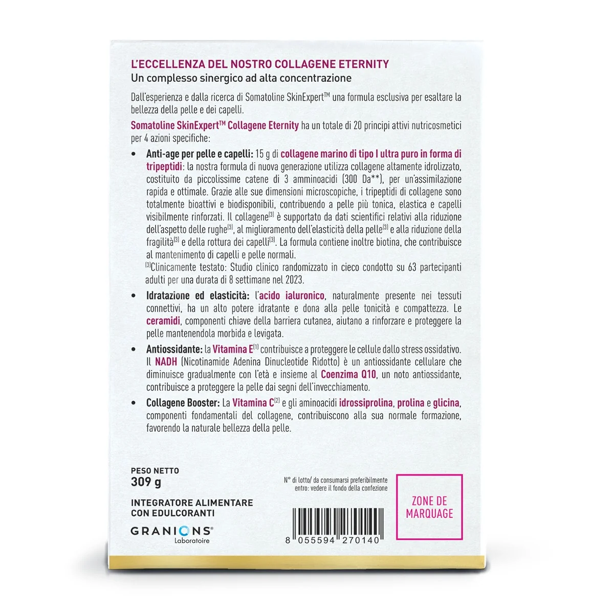 Somatoline Collagene Eternity 309 G Gusto Lampone