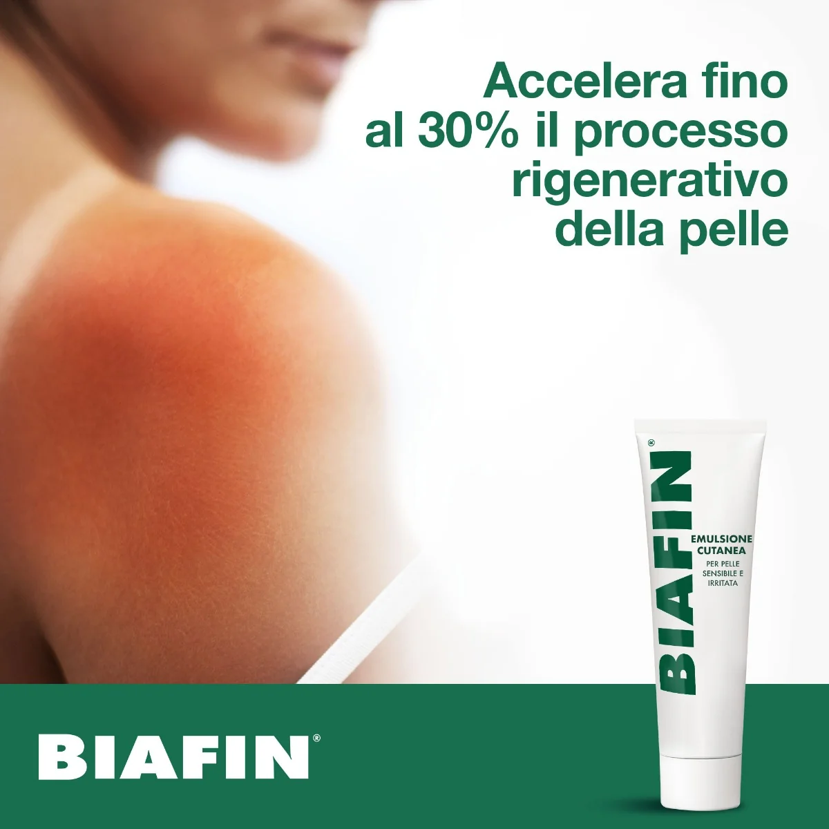 Biafin Emulsione Cutanea Idratante Lenitiva 100 ml Crema scottature e pelle sensibile e irritata