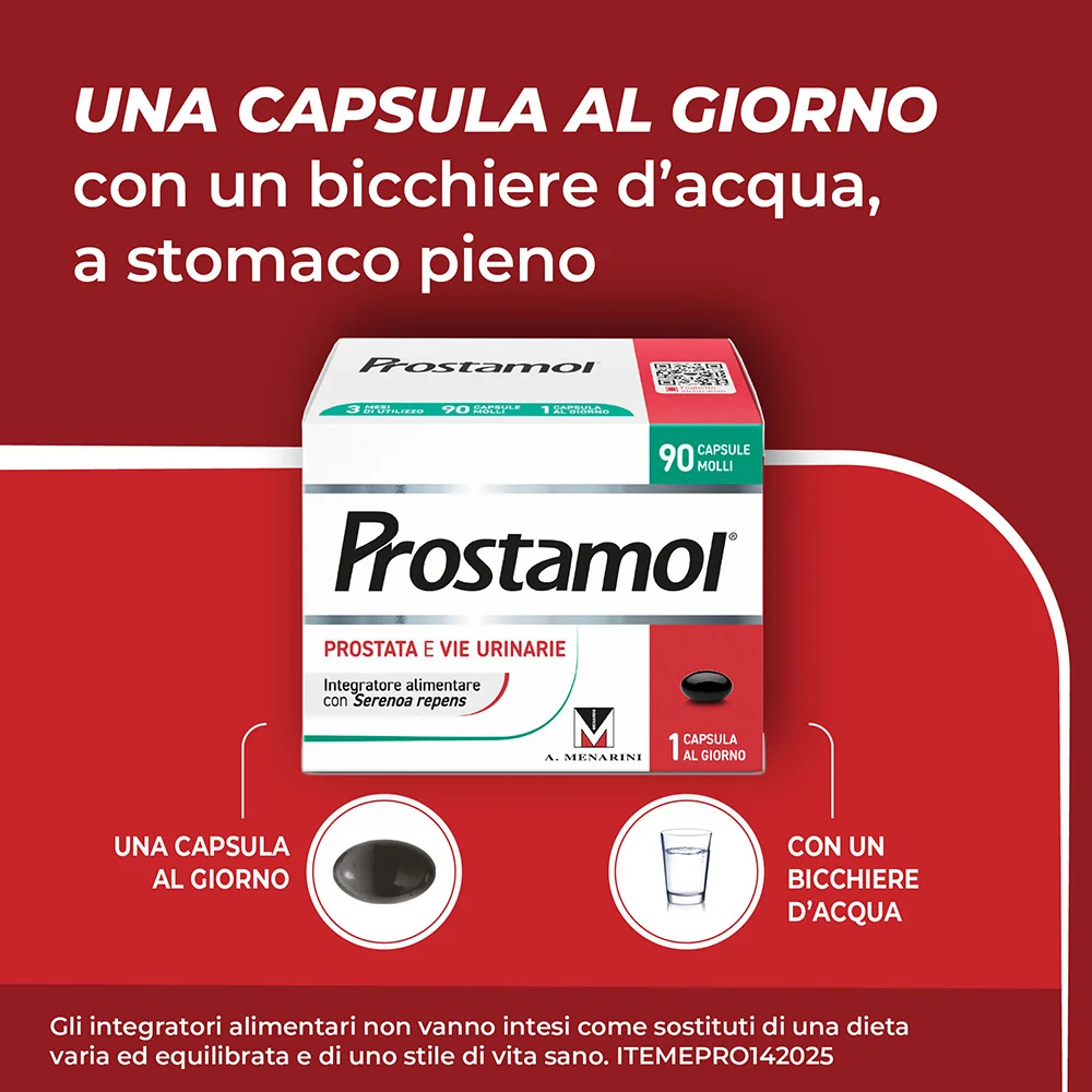 Prostamol 90 Capsule Molli Integratore Prostata e Vie Urinarie