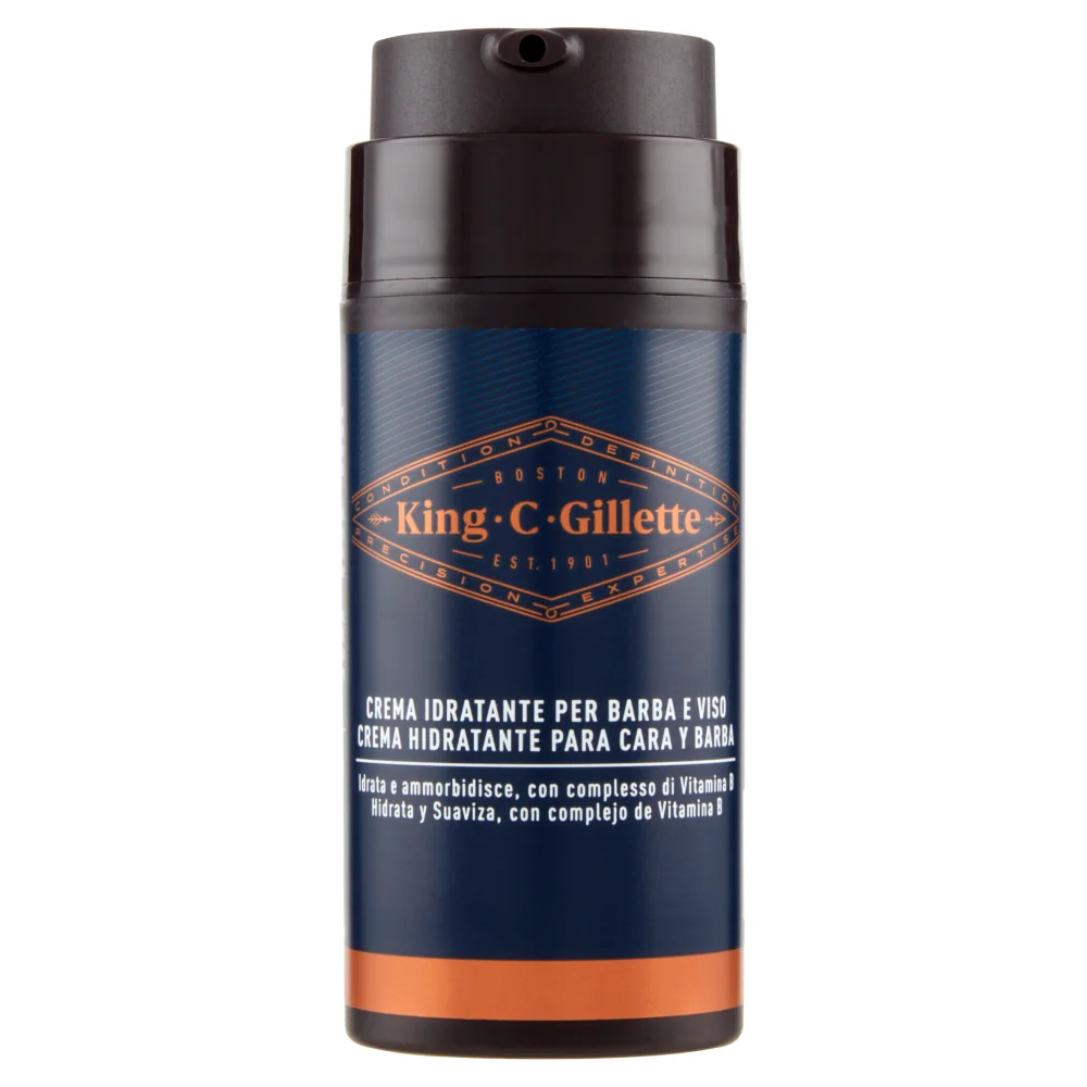 King Gillette Cr Barba 100 ml Crema da Barba per Pelli Sensibili