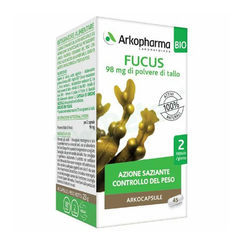 Arkopharma Fucus 45 Capsule Azione Saziante Controllo del Peso