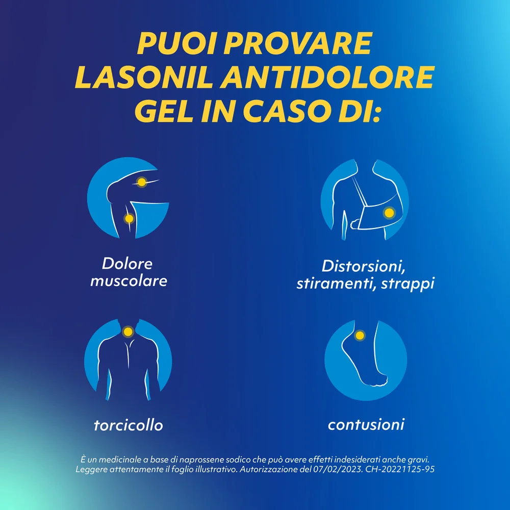 Lasonil Antidolore Gel Antinfiammatorio 50g Dolori Muscolari
