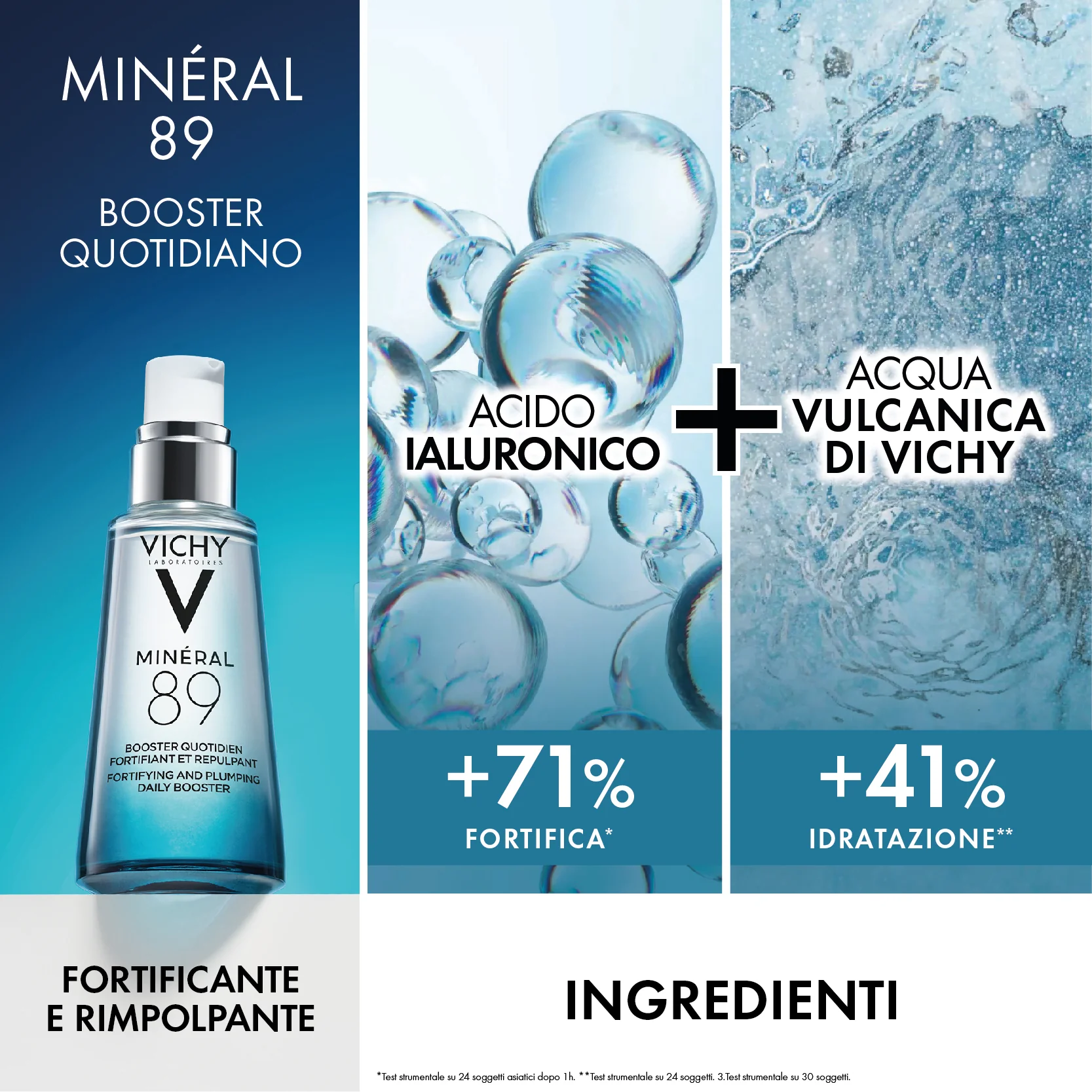 Vichy Cofanetto Mineral 89 Minéral 89 Booster Siero 50ml + Minéral 89 Crema 15ml