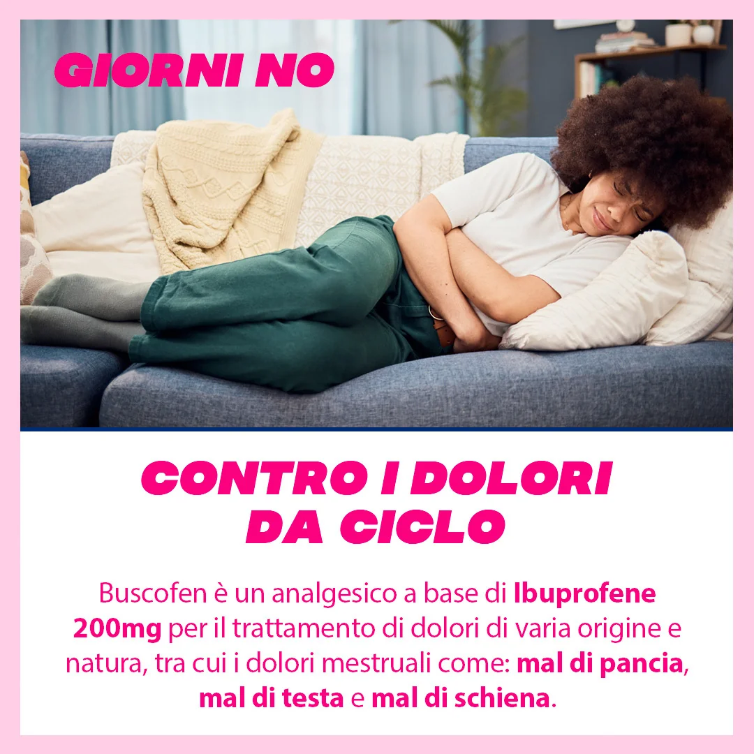 Buscofen 200 mg 24 Capsule Molli Ibuprofene Analgesico