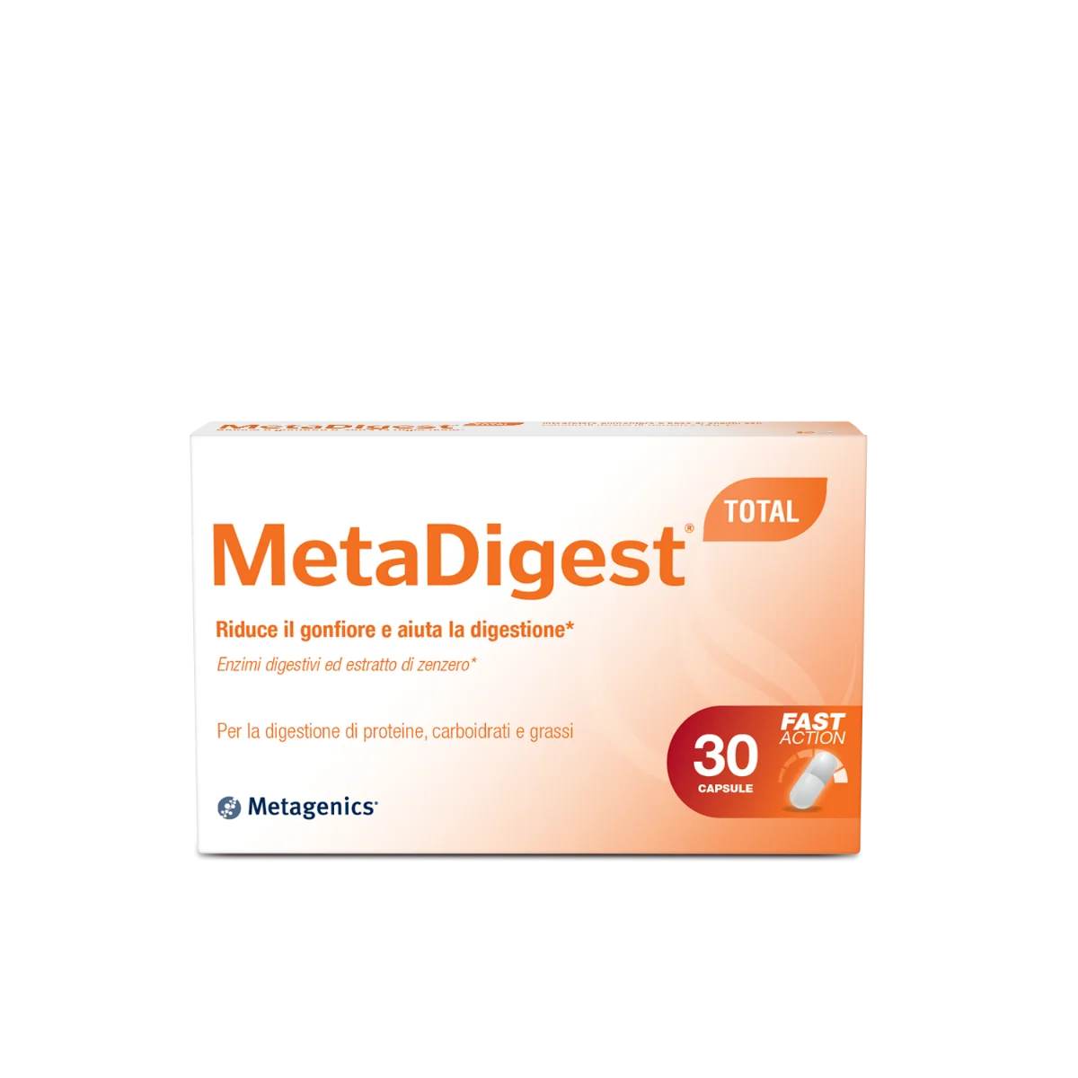 Metadigest Total 30 Capsule Integratore Per La Digestione