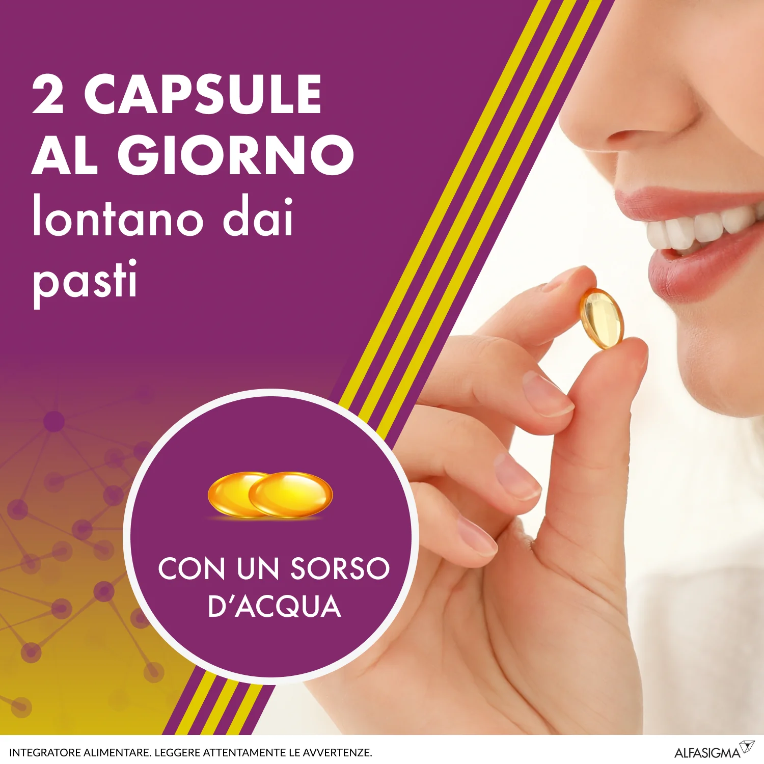 Alfasigma Alanerv Age 20 Capsule Softgel Integratore Antiossidante con Omega3 Acido Lipoico e Magnesio