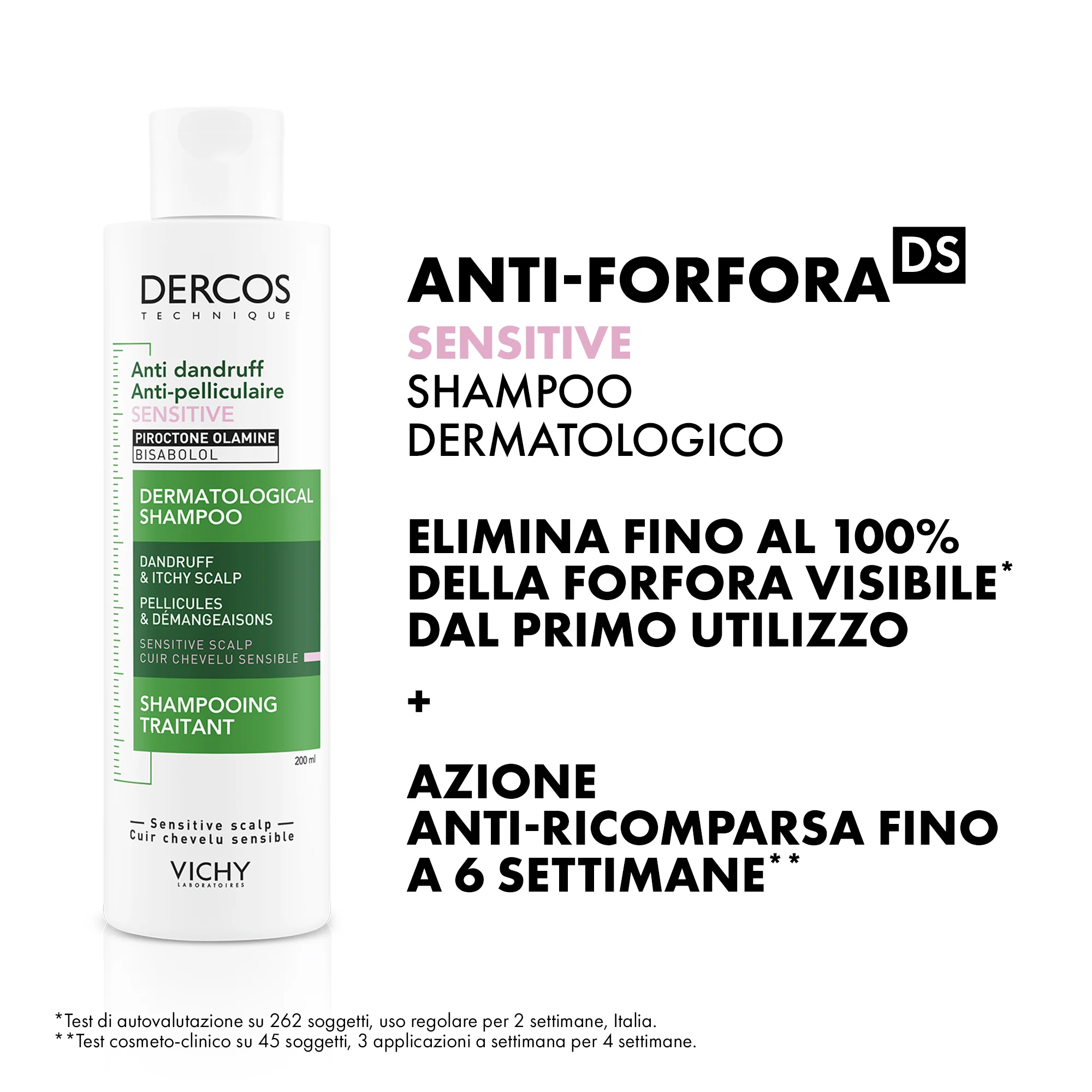 Vichy Dercos Antiforfora Sensitive Shampoo 200 ml Cuoio Capelluto Sensibile