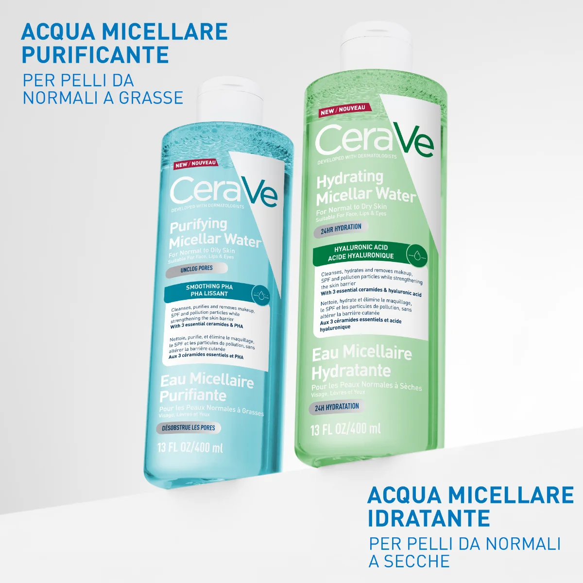 Cerave Acqua Micellare Purificante 400 ml Trattamento Detergente Viso