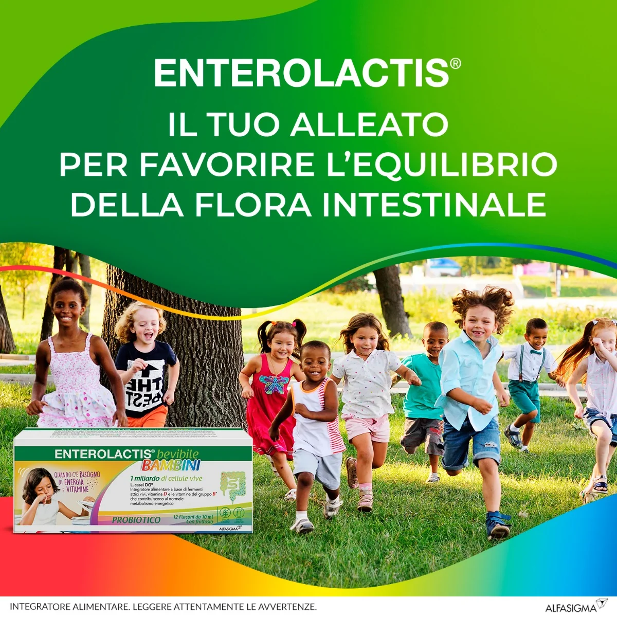 Enterolactis Bevibile Bambini 12 Flaconcini x 10 Ml Integratore Fermenti Lattici