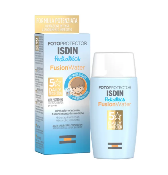 Isdin Fotoprotector Pediatrics Fusion Water Spf50+ 50 ml Fotoprotezione Viso Pediatrica