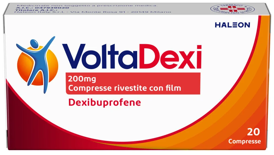 Voltadexi 200mg 20 Compresse Per Mal di Testa Dolori ai Denti, Mestruali, Muscolari, Febbre