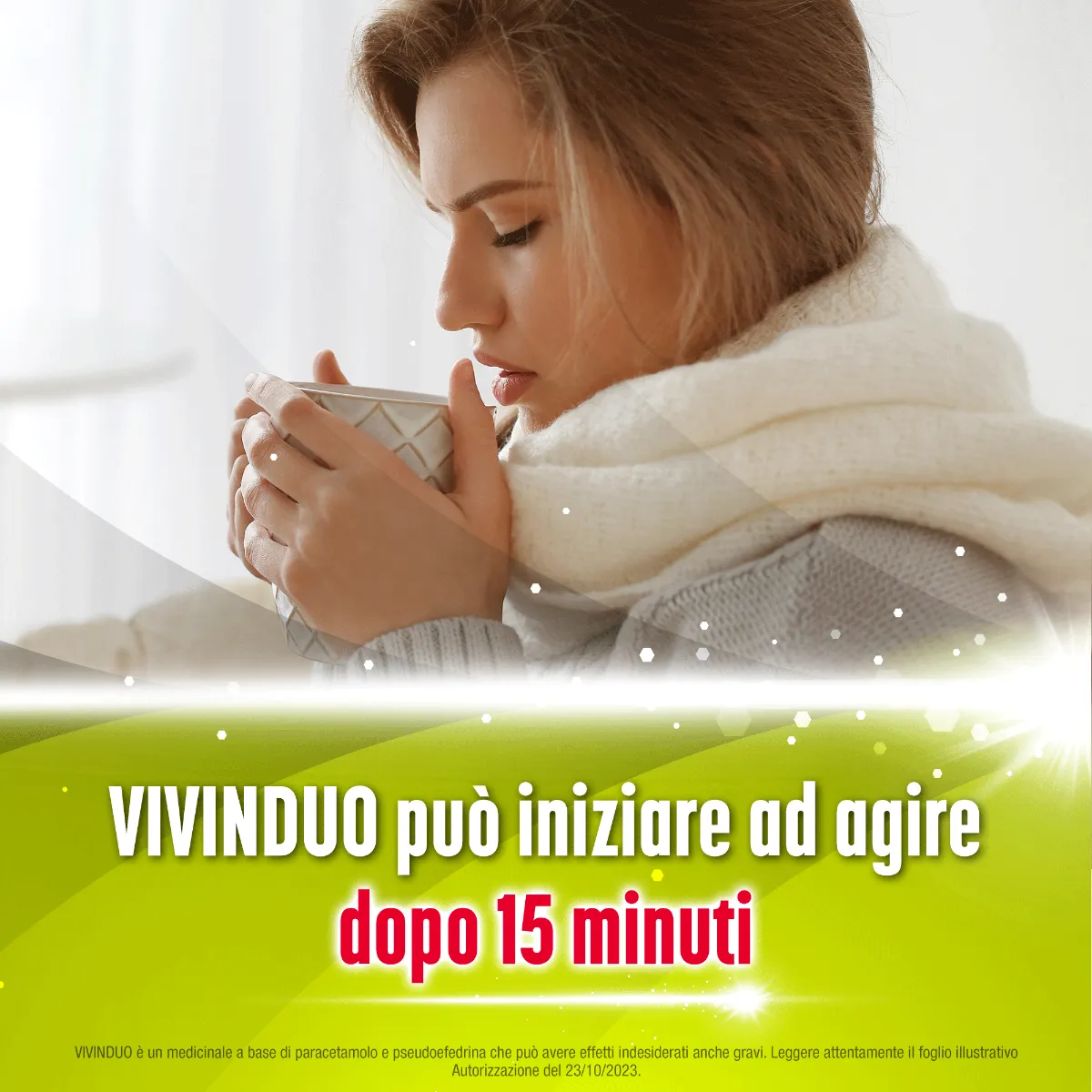 Vivinduo Febbre Congestione Nasale 10 Bustine Sintomi del Raffreddore e dell'Influenza