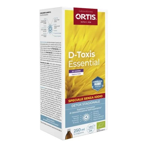 D-Toxis Essential Lampone Ibisco Bio 250 ml Stimola le Funzioni di Disintossicazione