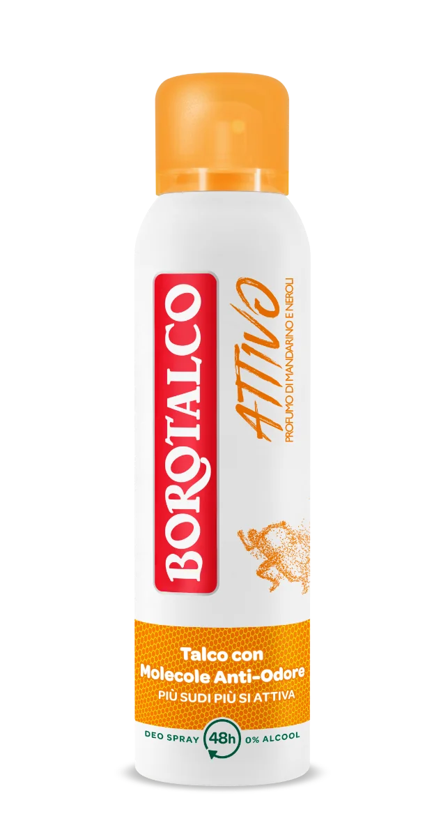 Borotalco Deo Spray Attivo Arancione 150 ml Deodorante 48h