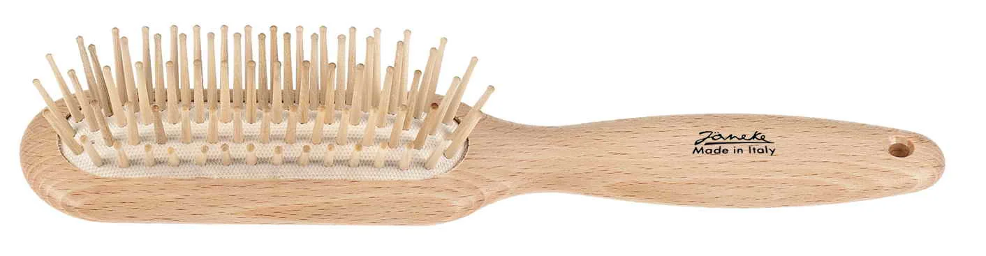 Janeke Spazzola Rettangolare Piccola Legno di Faggio Testine Delicate