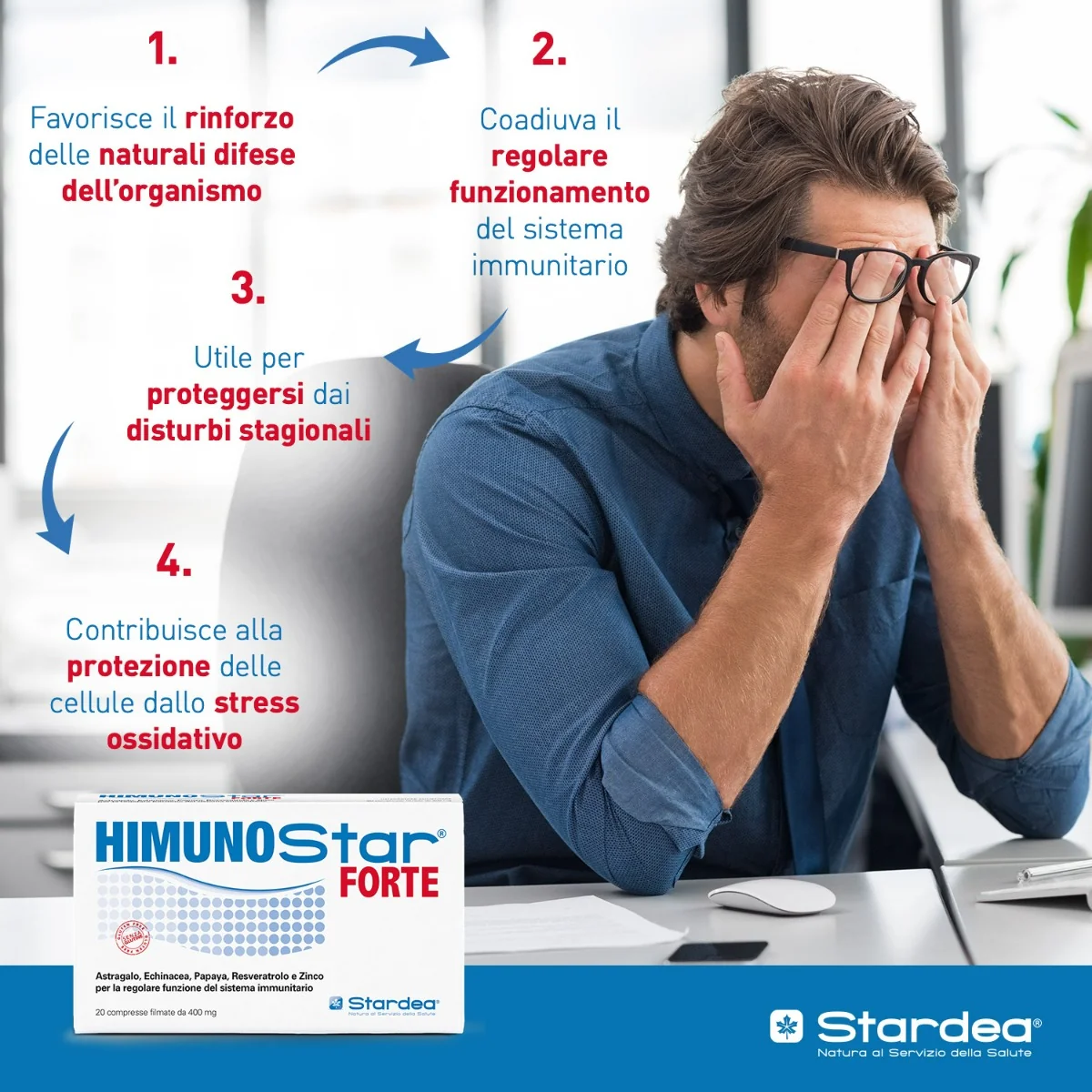 Himunostar Forte 20 Compresse Integratore Difese Immunitarie