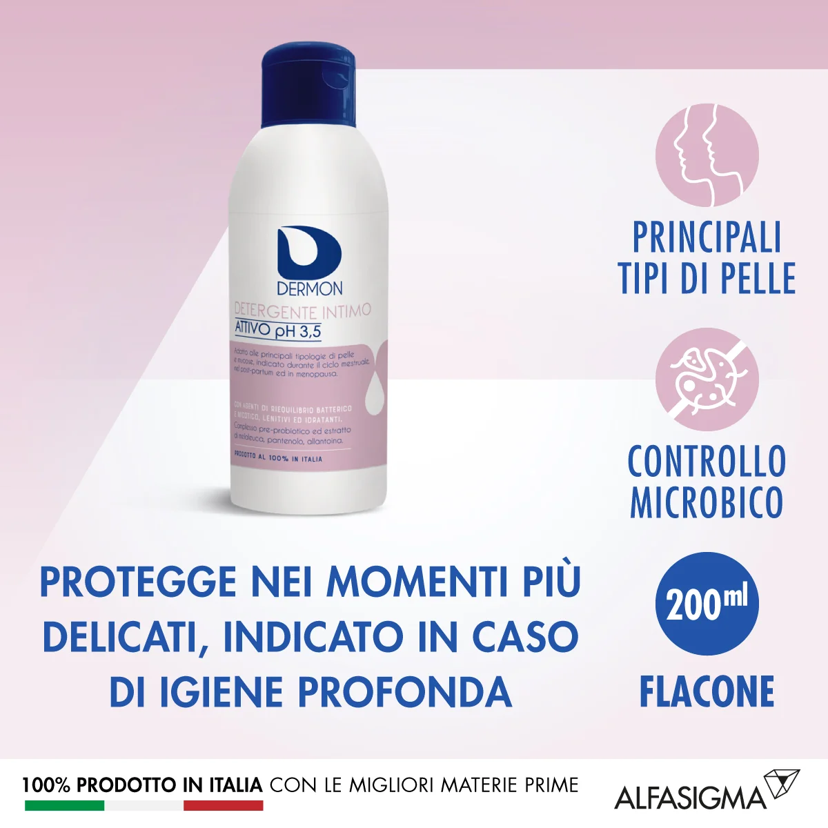 Dermon Intimo Attivo pH 3.5 250 ml Azione Preventiva