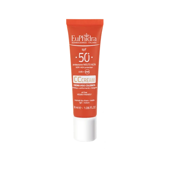Euphidra Crema Solare Colorata Viso 50+ 30 ml Colorazione Media