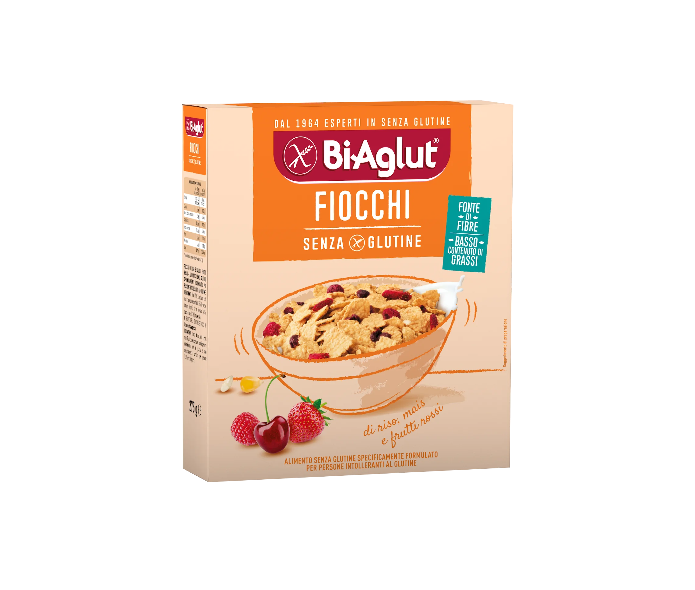 Biaglut Fiocchi di Riso Mais e Frutti Rossi 300 g Senza Glutine
