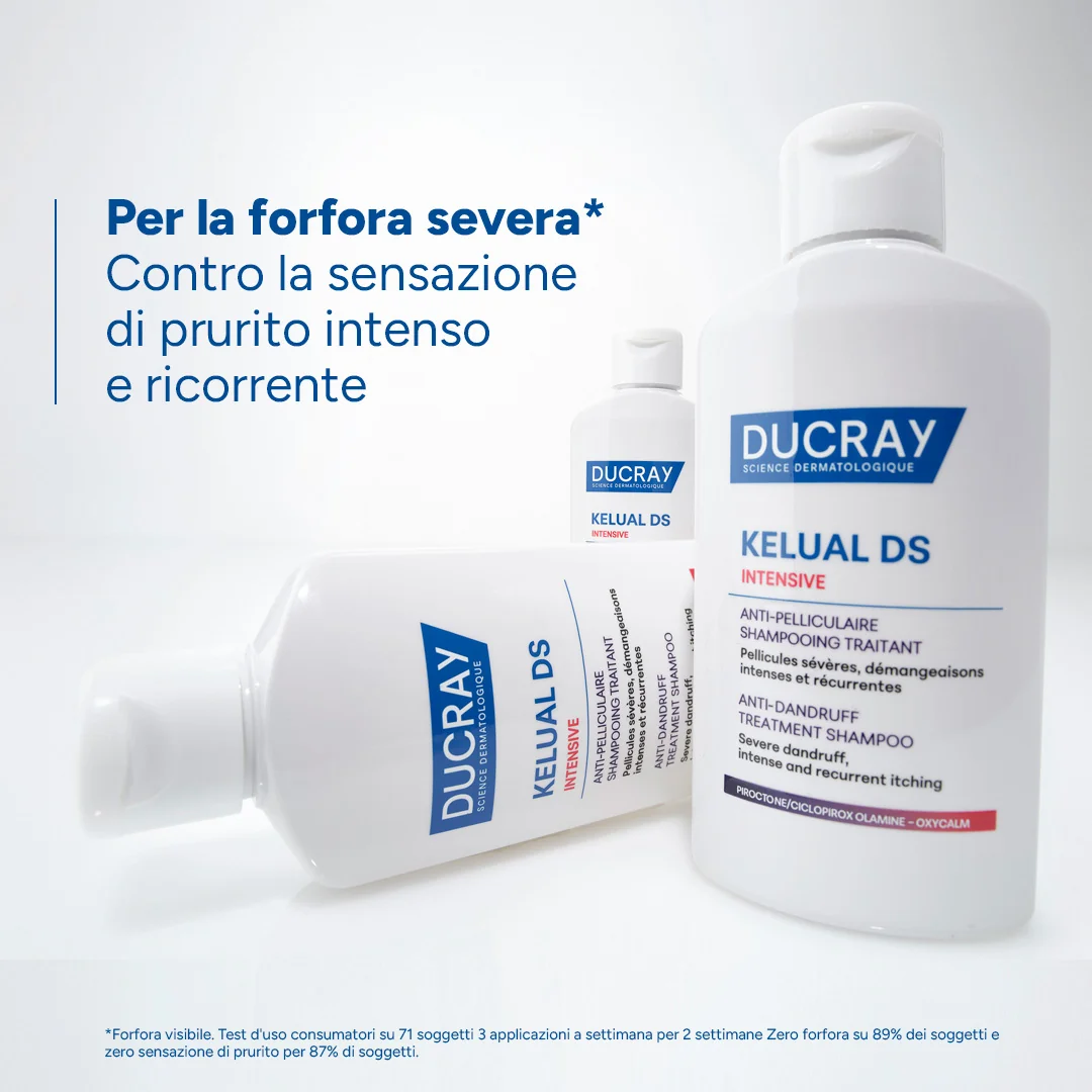 Ducray Kelual Ds Intensive Shampoo Antiforfora 100 Ml Riduce Sensazione di Prurito