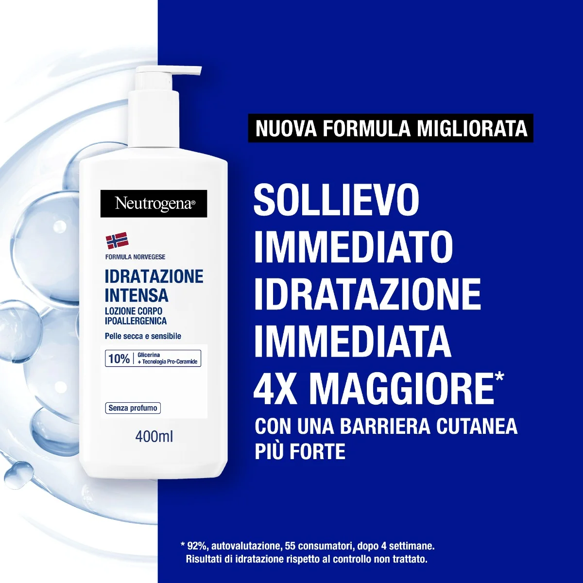 Neutrogena Corpo Fluida Non Profumata 400 Ml Dermatologicamente Testato