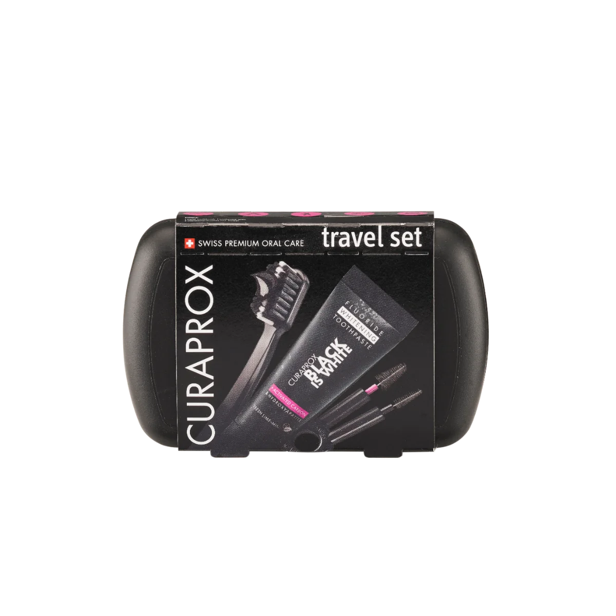 Curaprox Black Is White Travel Set Dentifricio 10ml + Spazzolino