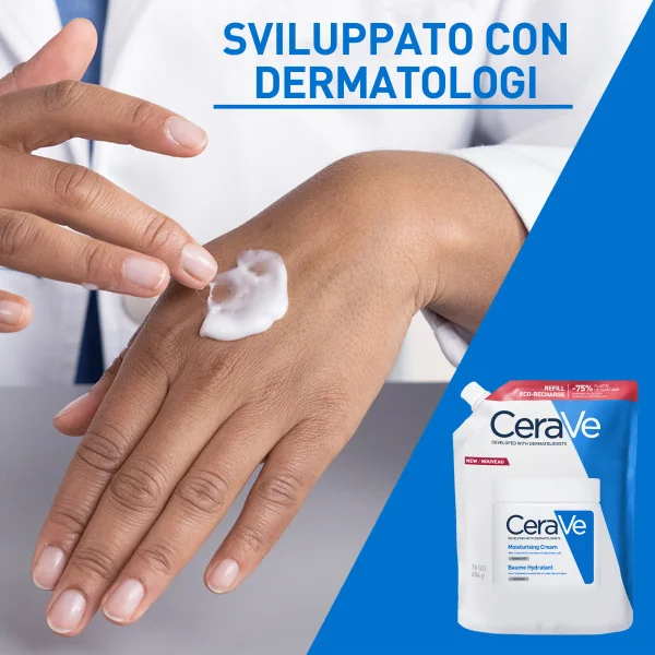 Cerave crema Idratante Refill 473 ml Ricarica per il benessere della Pelle Secca