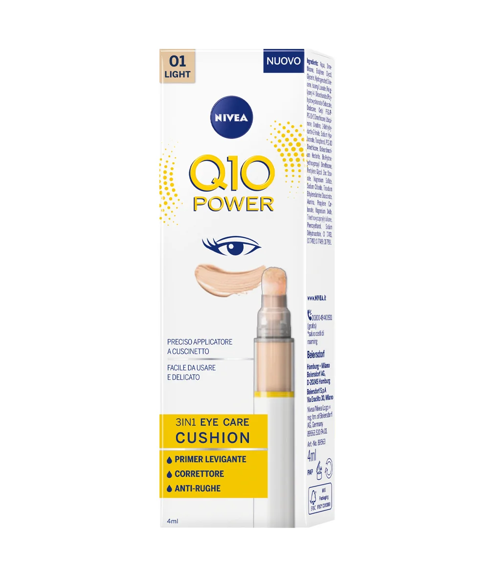 Nivea Q10 Power 3 in 1 Eye Care Cushion Light 4 ml Correttore per Occhiaie