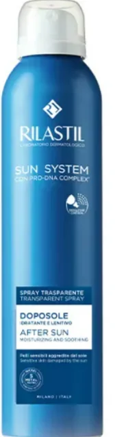 Rilastil Sun system Doposole Spray Trasparente 200 ml Emolliente e Rinfrescante