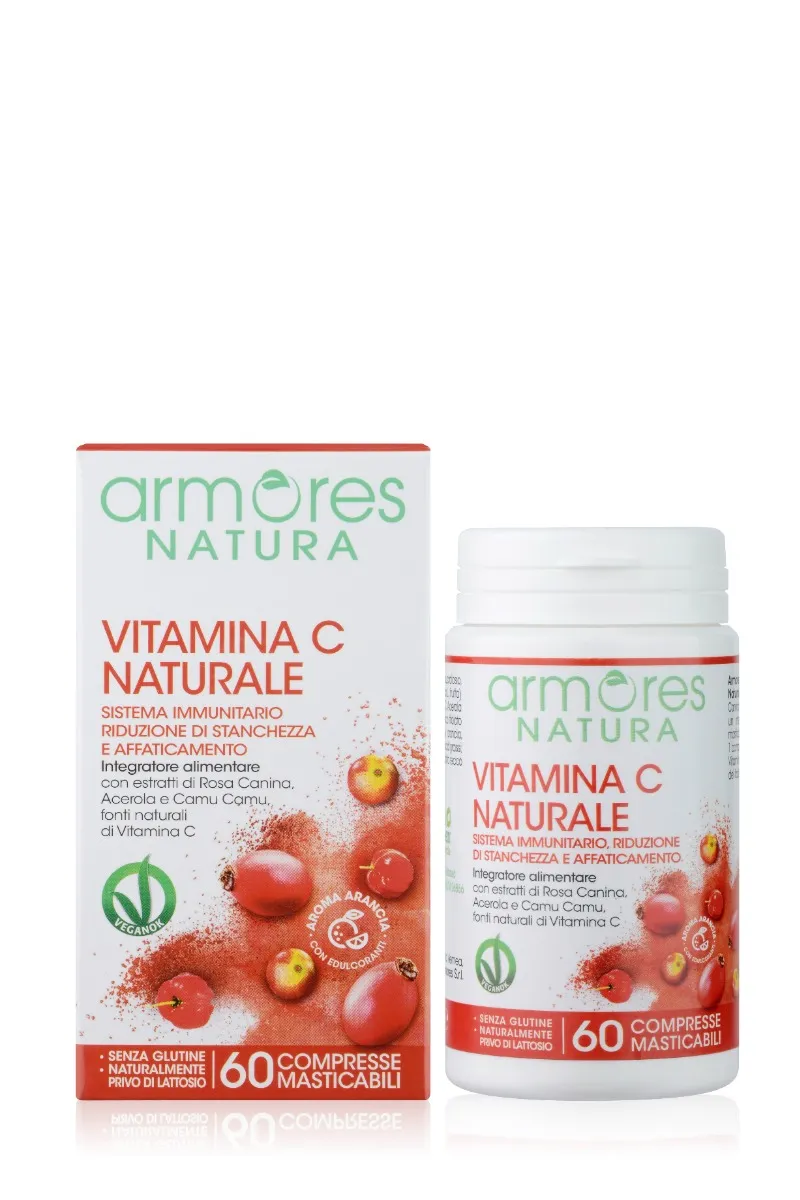 Armores Natura Vitamina C Naturale 60 Compresse Masticabili Per il Sistema Immunitario