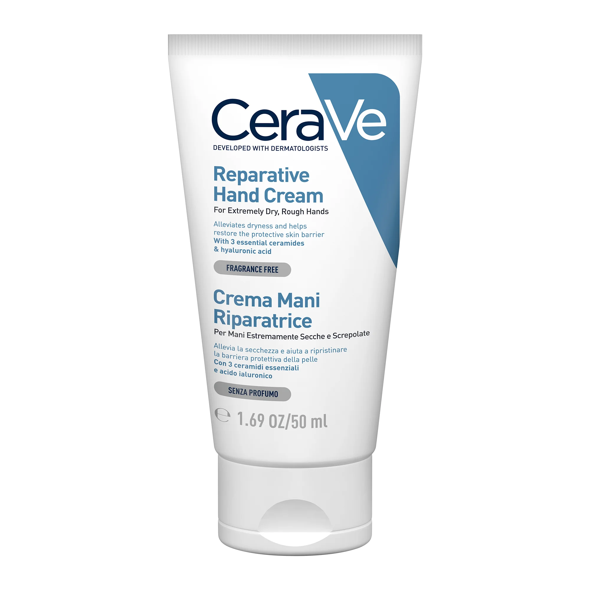 Cerave Crema Mani 50 Ml Idratazione Intensa con acido ialuronico