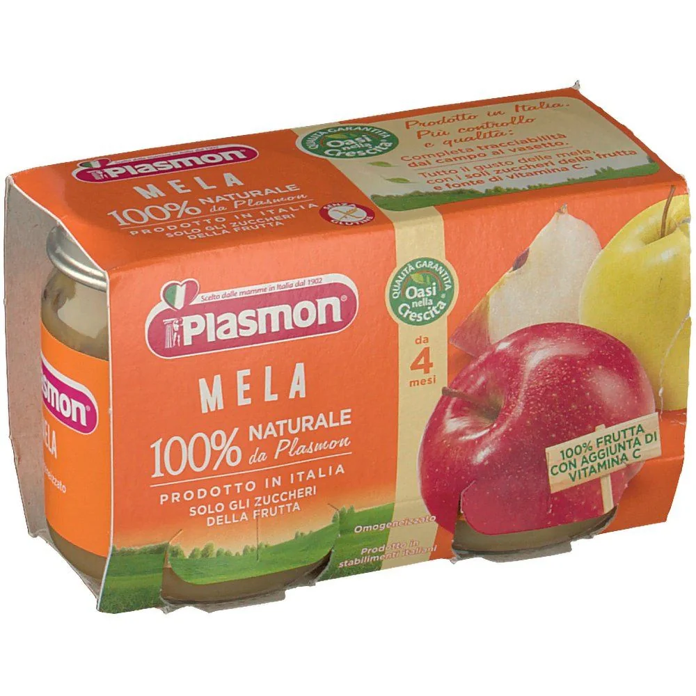 Plasmon Omogeneizzato Mela 2X104 g Alimento per bambini