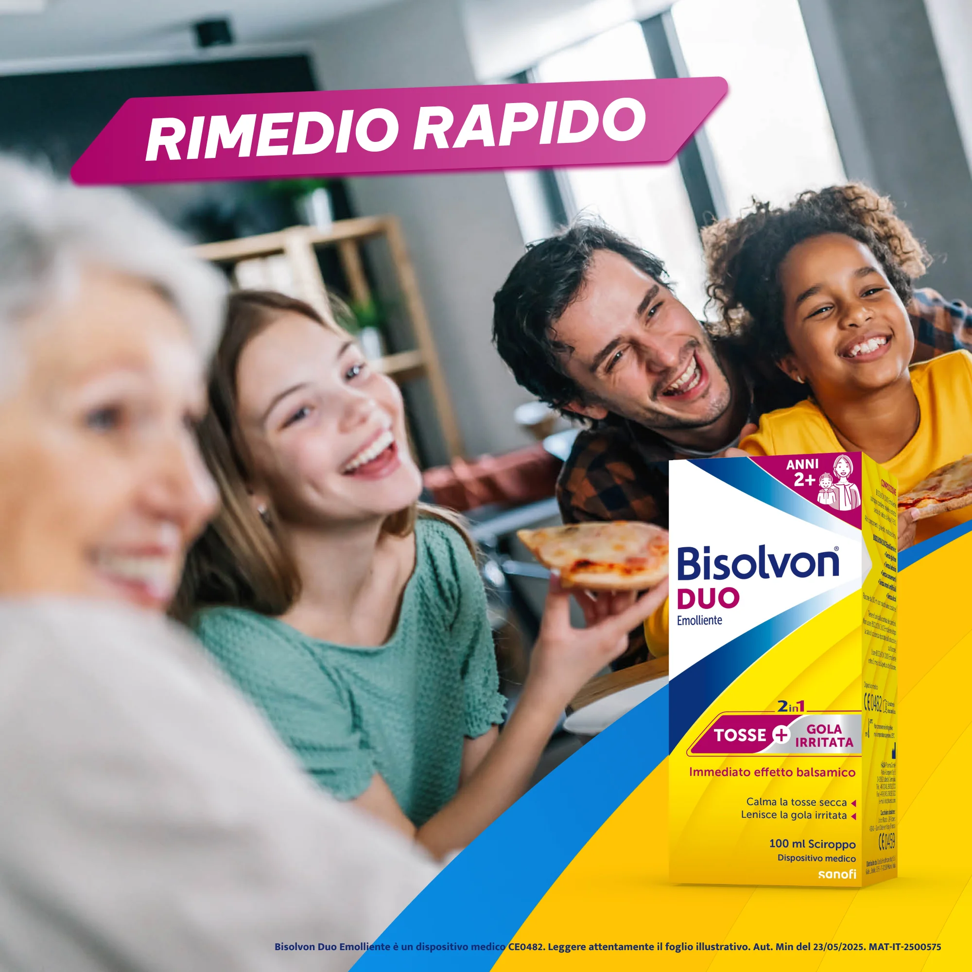 Bisolvon Duo Emolliente Sciroppo 100 ml Contro Tosse e Gola Irritata
