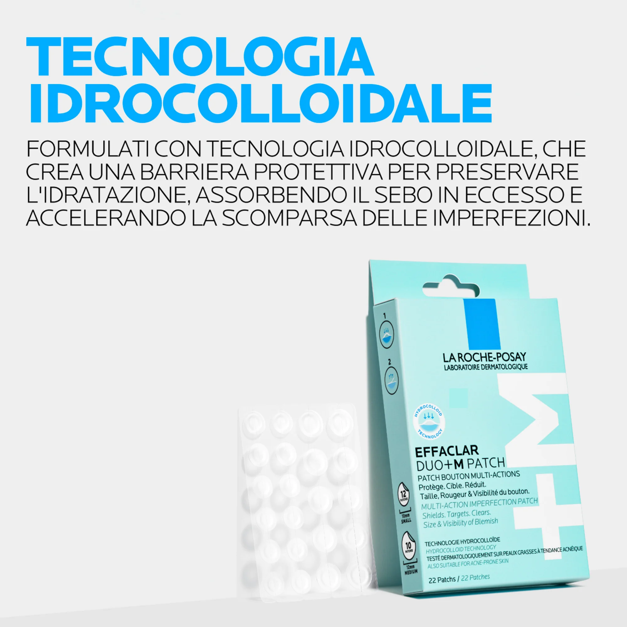 La Roche Posay Effaclar Duo+M Unspot Patches 22 Pezzi Trattamento Invisibile Anti Imperfezioni