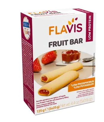 Mevalia Flavis Fruit Bar Barrette Aproteiche alla Fragola 125 g