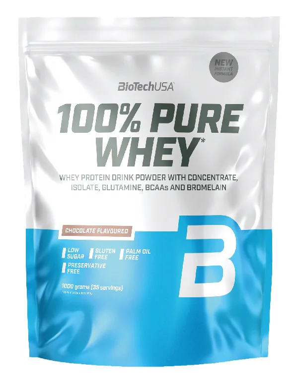 100% Pure Whey Protein Drink Powder Cioccolato 1000 g ottimizzato