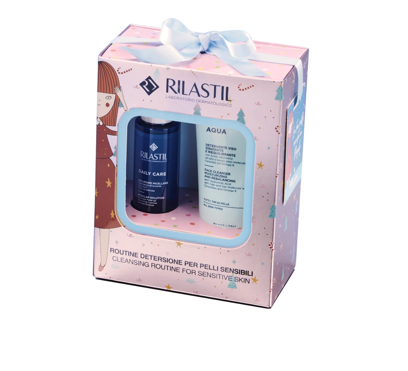 Rilastil Aqua Detergente 200 ml + Daily Care Soluzione Micellare 100 ml Pelli Delicate