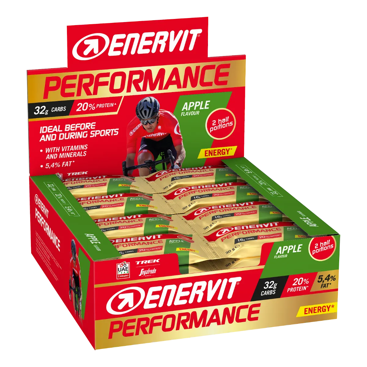 Enervit Power Sport Performance double Bar gusto Mela 2x30 gr Barretta energetica