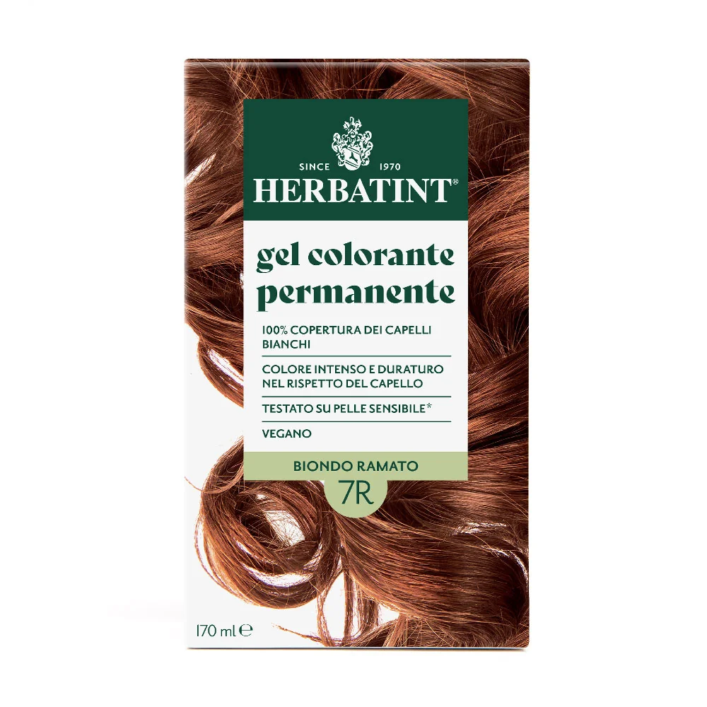 Herbatint Gel Colorante Permanente 7R Biondo Ramato 170 Ml Colore Intenso e Duraturo
