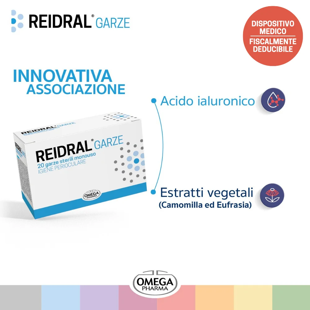 Reidral Garze Sterili Per Igiene Oculare 20 Pezzi