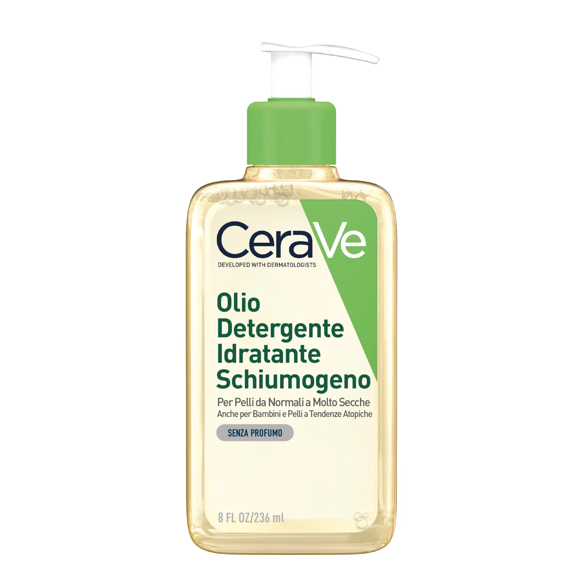 CeraVe Olio Detergente Idratante 236 ml Deterge, Idrata e Lenisce. Con 3 Ceramidi Essenziali, Trigliceridi e Squalene