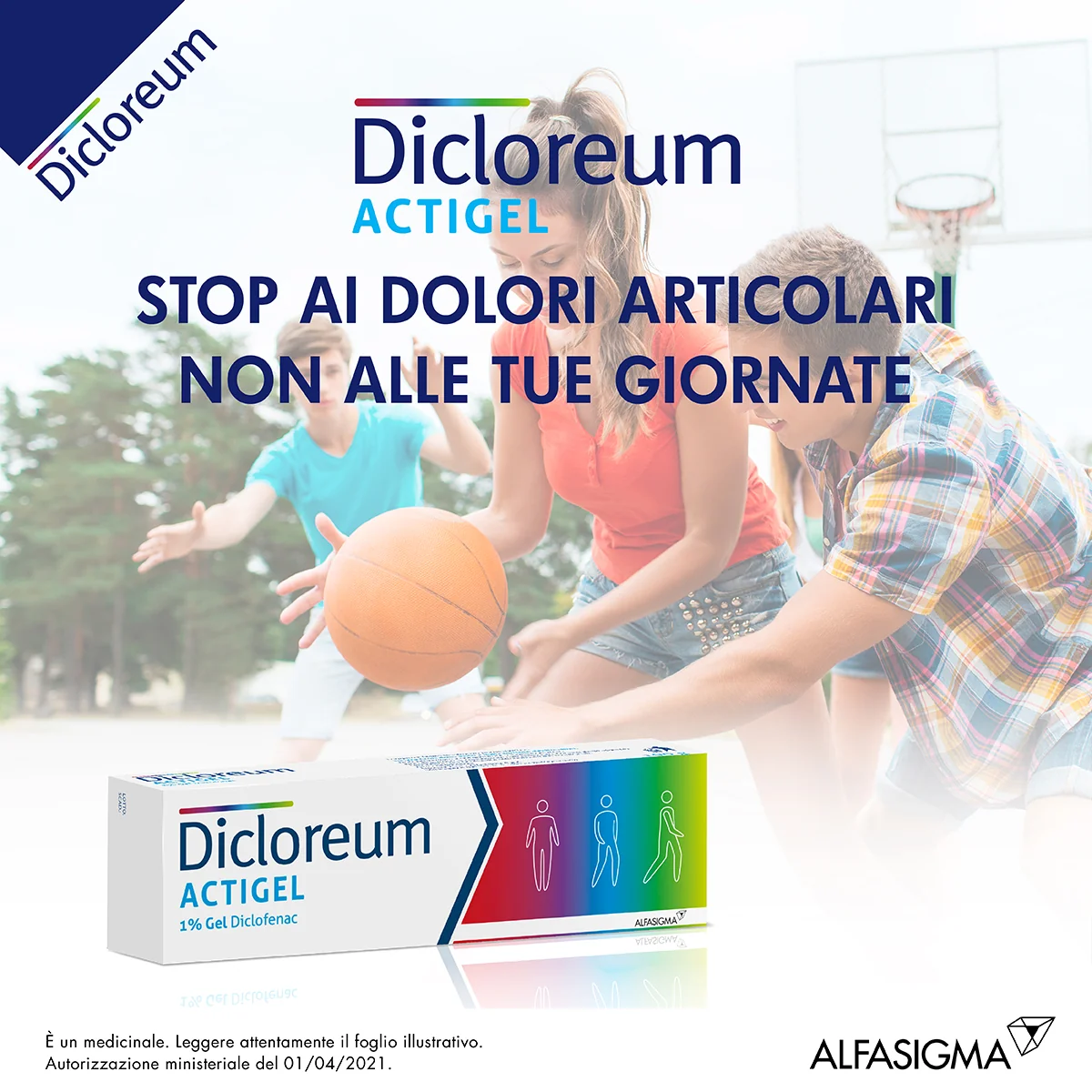 Dicloreum Actigel 1% Diclofenac Gel Dolori Articolari 100 g
